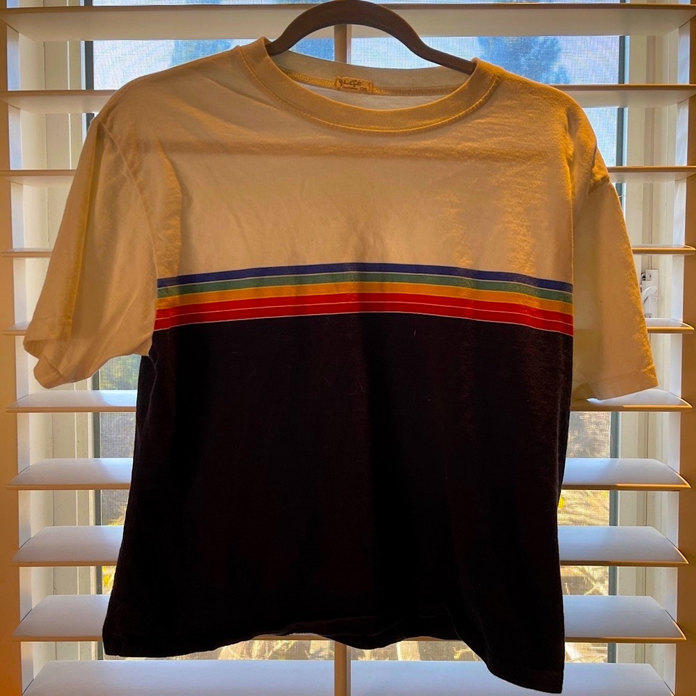 Brandy Melville- John Galt Rainbow Stripe Tee